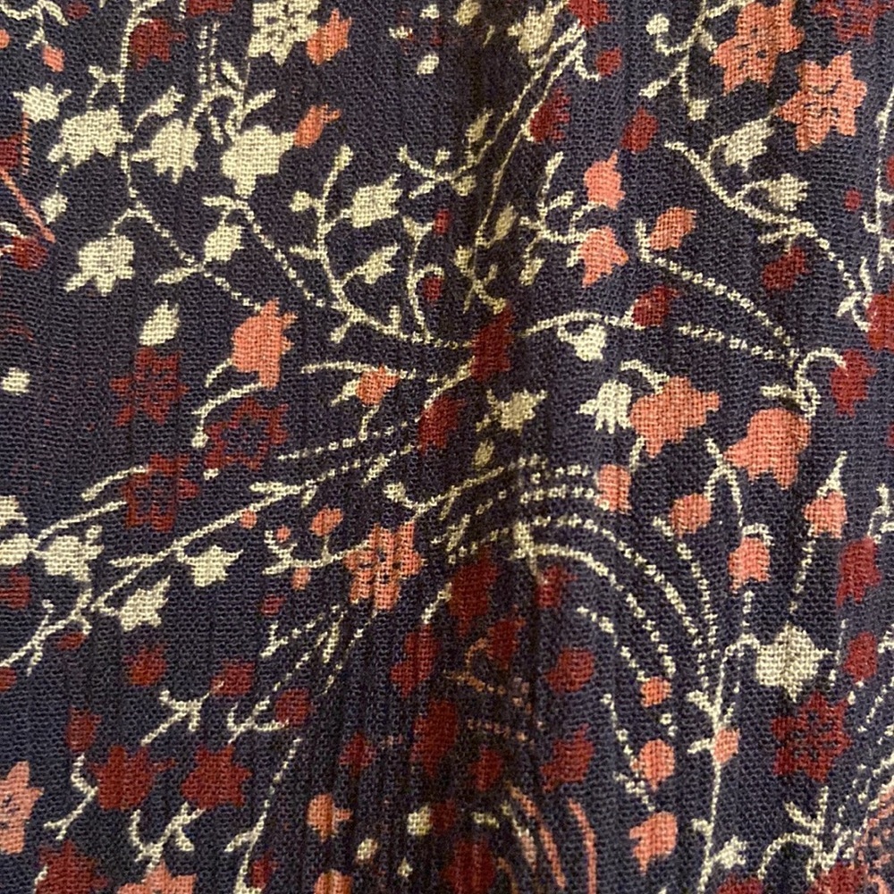 Caslon Floral Dress Size M 3/4 Sleeve Belted Boho Midi Nordstrom - Picture 7 of 14